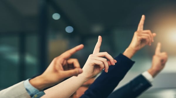 Voting hands