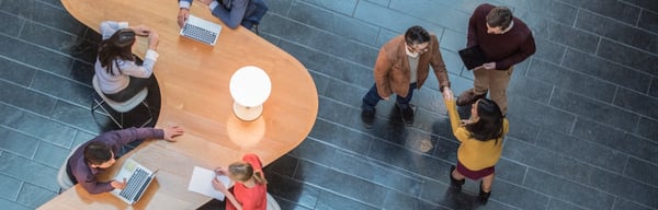 People working around a table