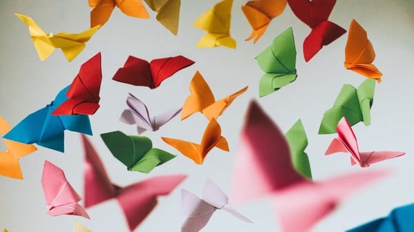 Paper butterflies