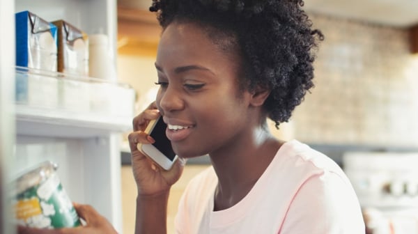 woman talking on mobile phone