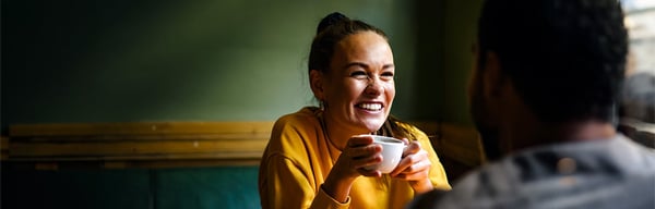 Woman drinking coffee