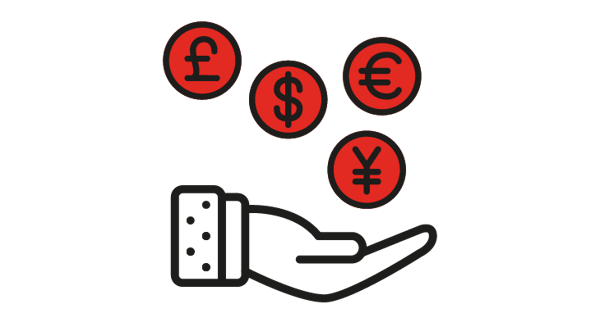 Hand holding money icon